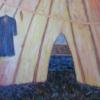 Tipi Interior
Manitou Lake, Saskatchewan
40" x 60"
Acrylic on Panel, Sweetgrass
2010

